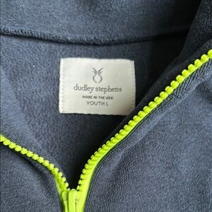 Dudley Stephens Youth Jacket fleece quarter zip Neon Accents